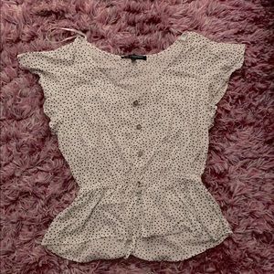 White polka dot One Clothing shirt